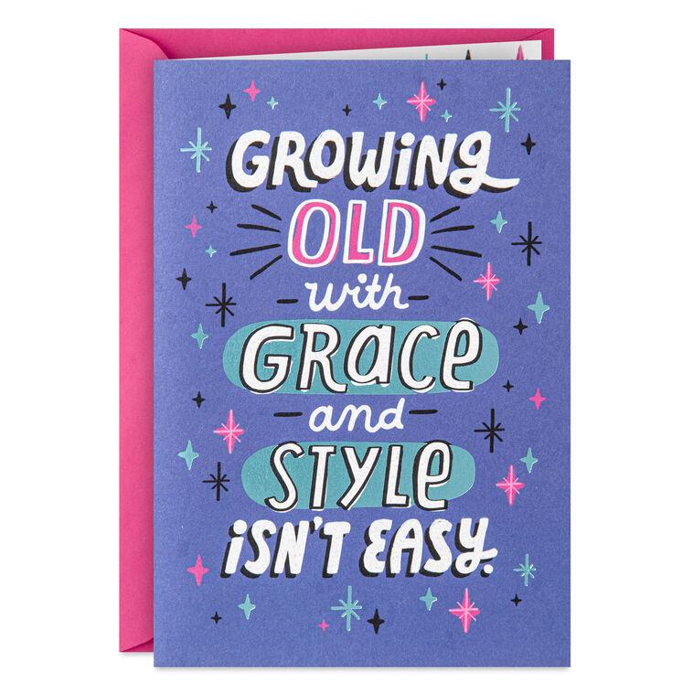 hallmark With Grace and Style Funny Birthday Card