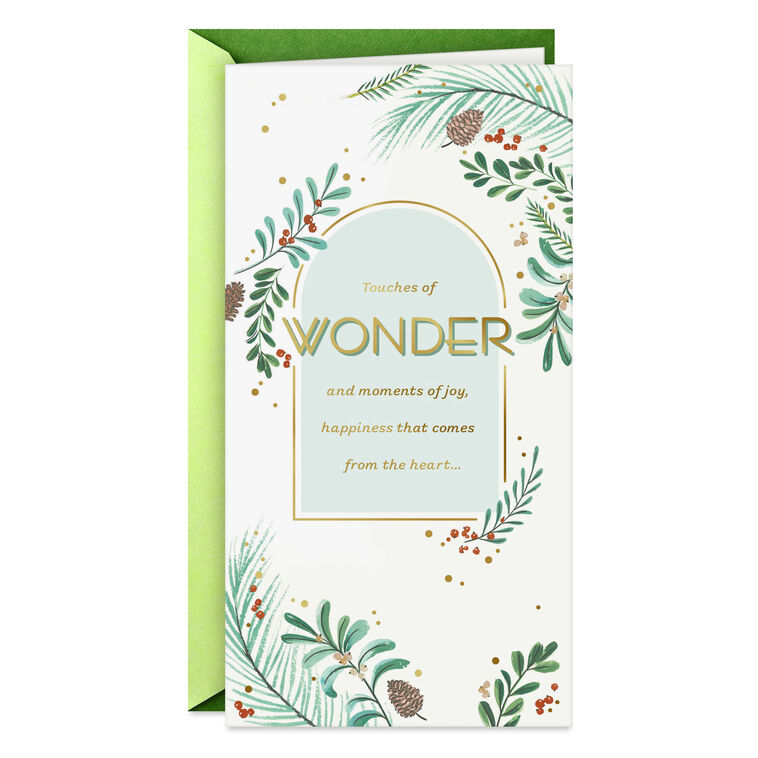 hallmark Wonder and Joy Money Holder Holiday Card