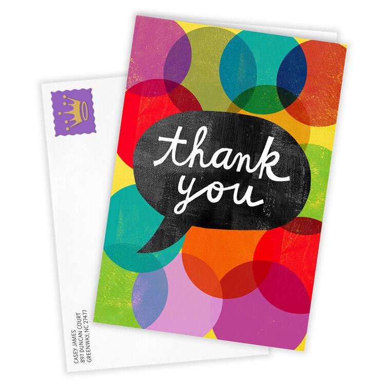Hallmark Word Bubble Custom Thank-You Card