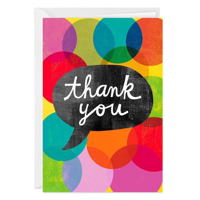 hallmark Word Bubble Custom Thank-You Card