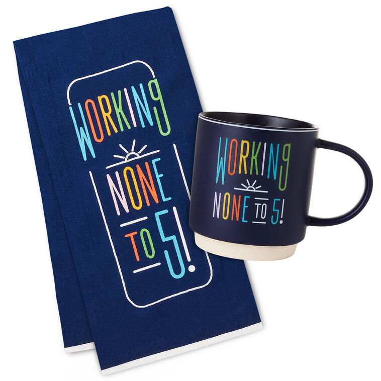 hallmark Working None to Five Retirement Gift Set