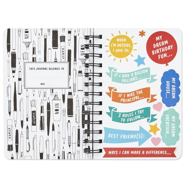 Hallmark Write On Prompted Journal With Stickers