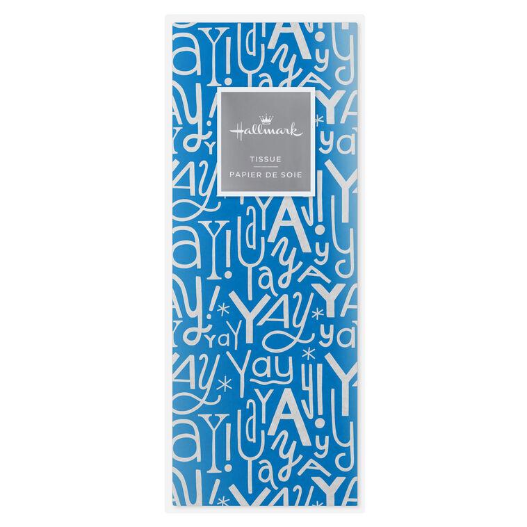 Hallmark Yay Doodles On Blue Tissue Paper 6 Sheets