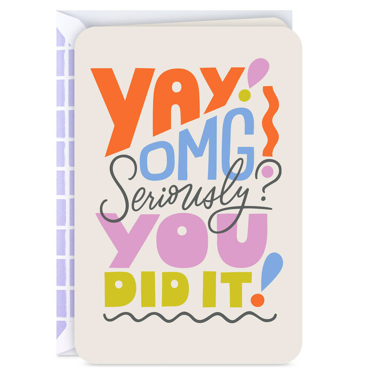 hallmark Yay You Did It Congratulations Card