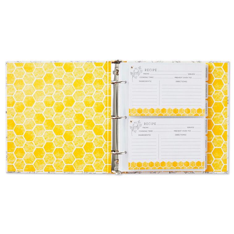 Hallmark Yellow Honeycomb Recipe Organizer Book