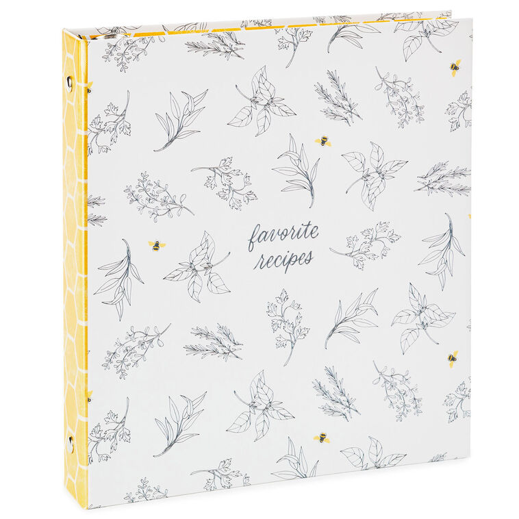 hallmark Yellow Honeycomb Recipe Organizer Book