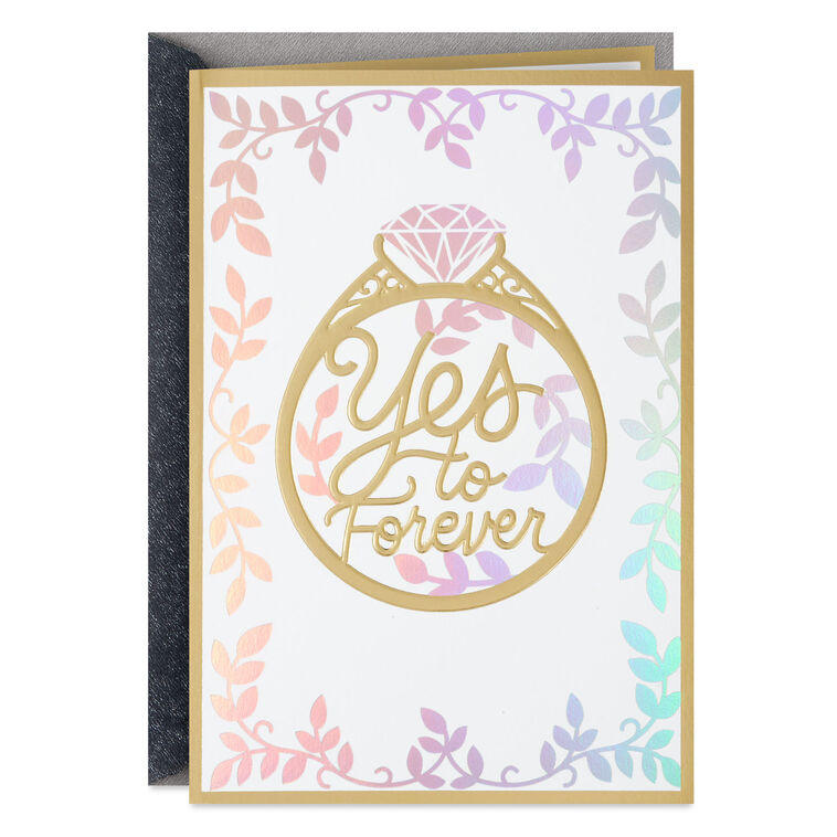 hallmark Yes to Forever Engagement Card