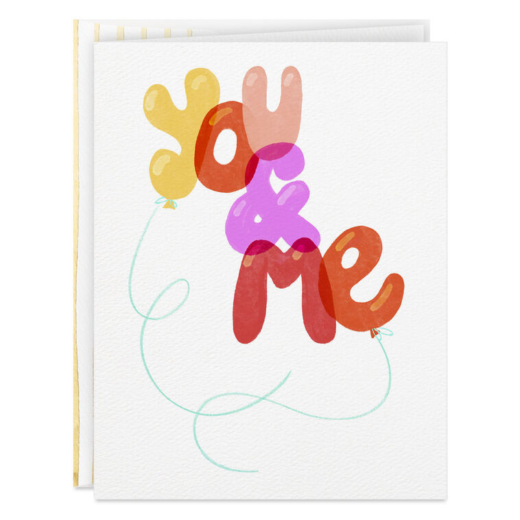 hallmark You and Me Balloons Anniversary Card