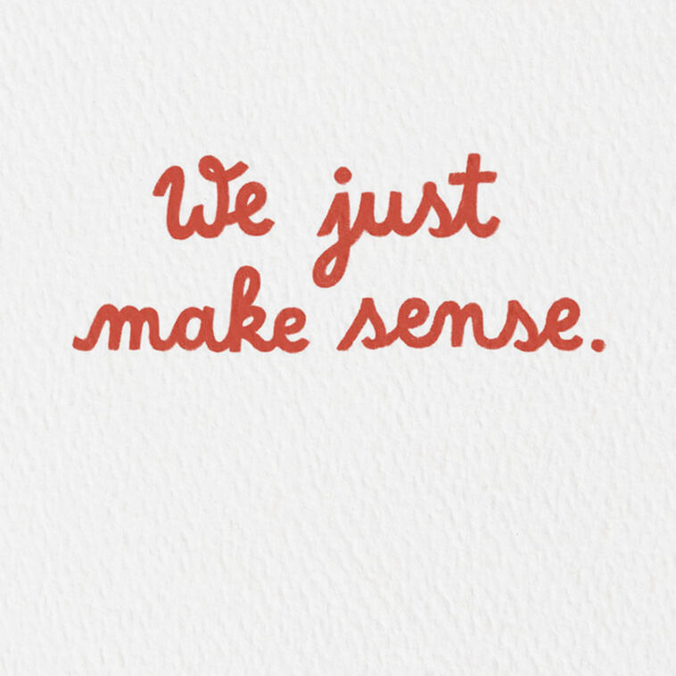 Hallmark You And Me Make Sense Card