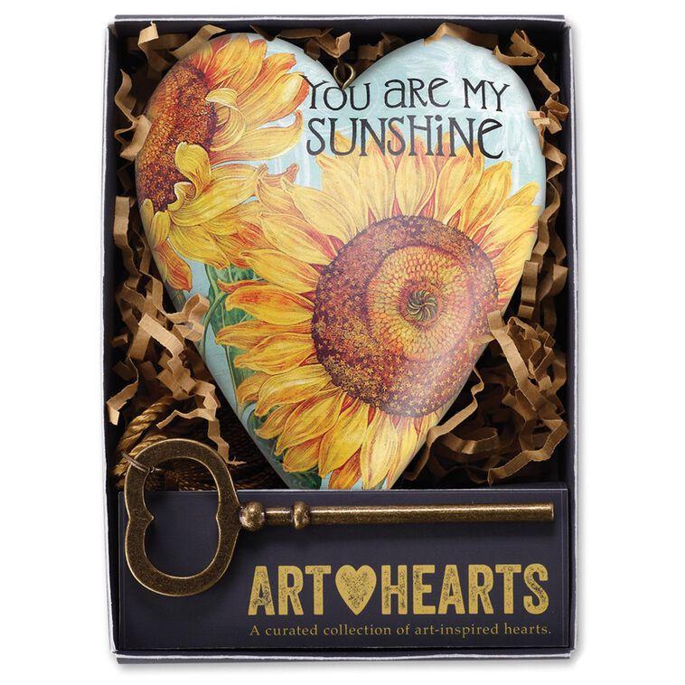 Hallmark You Are My Sunshine Art Heart Sculpture 4"
