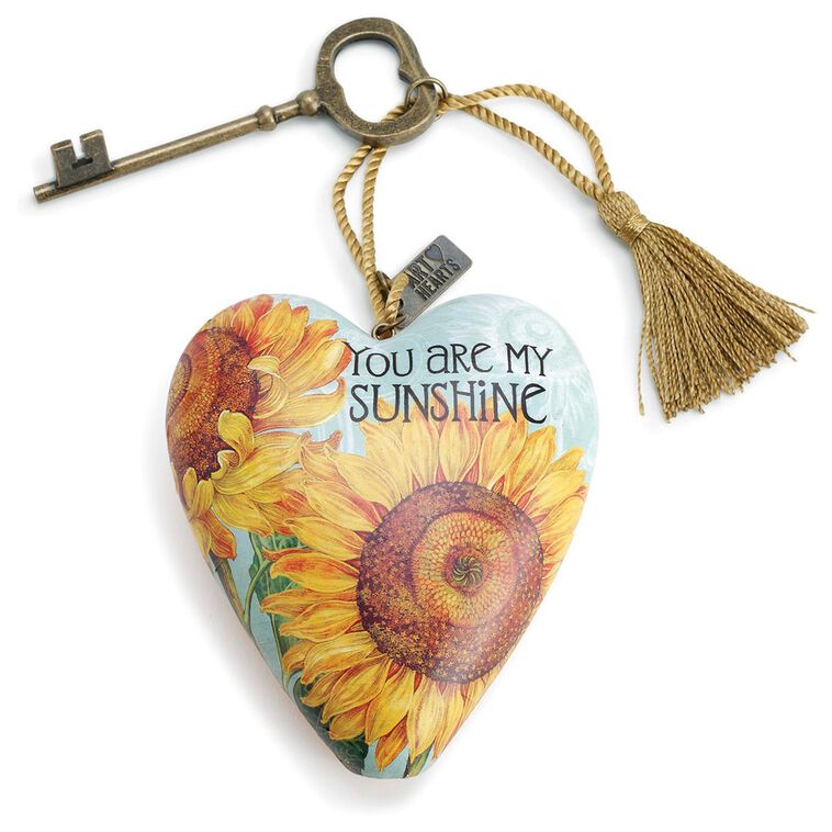 hallmark You Are My Sunshine Art Heart Sculpture 4"