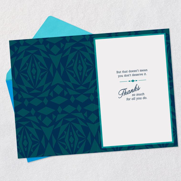 Hallmark You Deserve The Glory Thank You Card