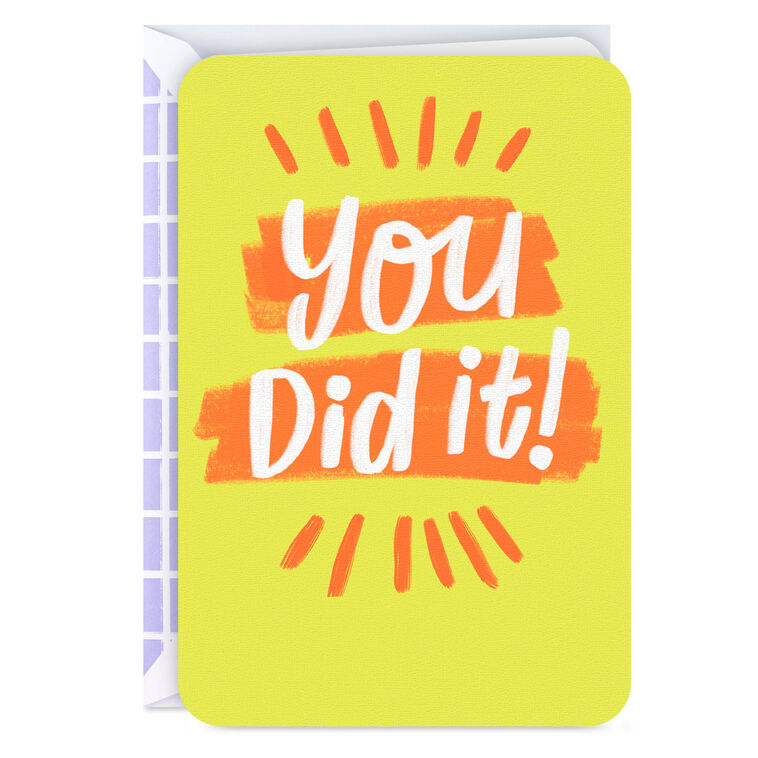 hallmark You Did It Congratulations Card