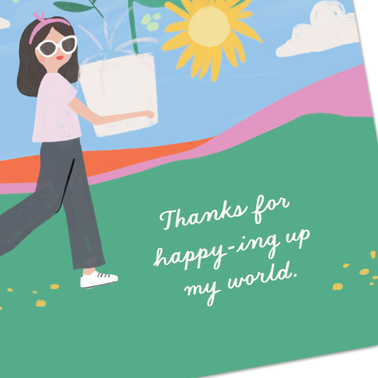 Hallmark You Happy Up My World Thank You Card