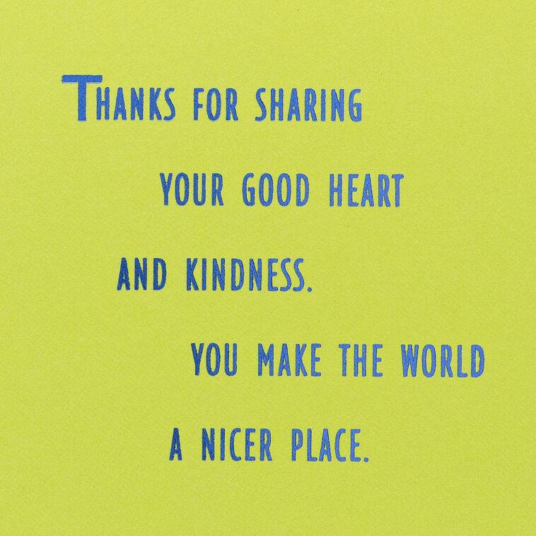 Hallmark You Have A Good Heart Thank You Card