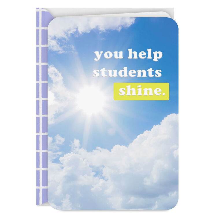 hallmark You Help Students Shine Thank You Card