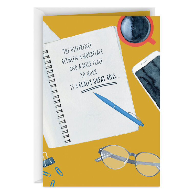 hallmark You Make a Difference Boss's Day Card