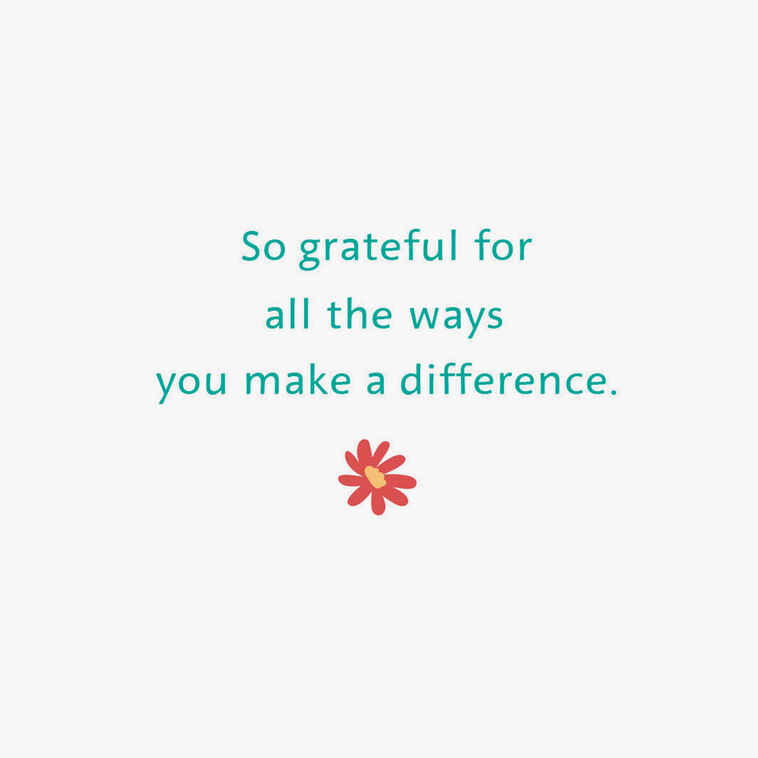 Hallmark You Make A Difference Thank You Card