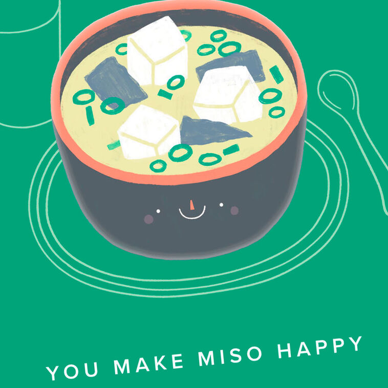 Hallmark You Make Miso Happy Blank Card