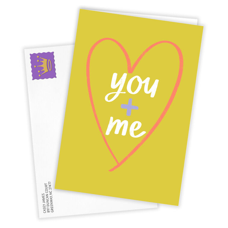 Hallmark You + Me Doodle Heart Custom Love Card