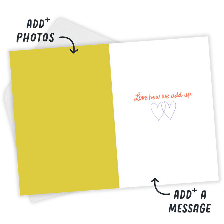 Hallmark You + Me Doodle Heart Custom Love Card