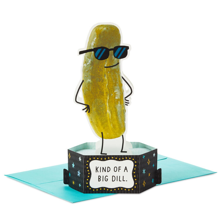 hallmark You're a Big Dill Funny Pop-Up Card