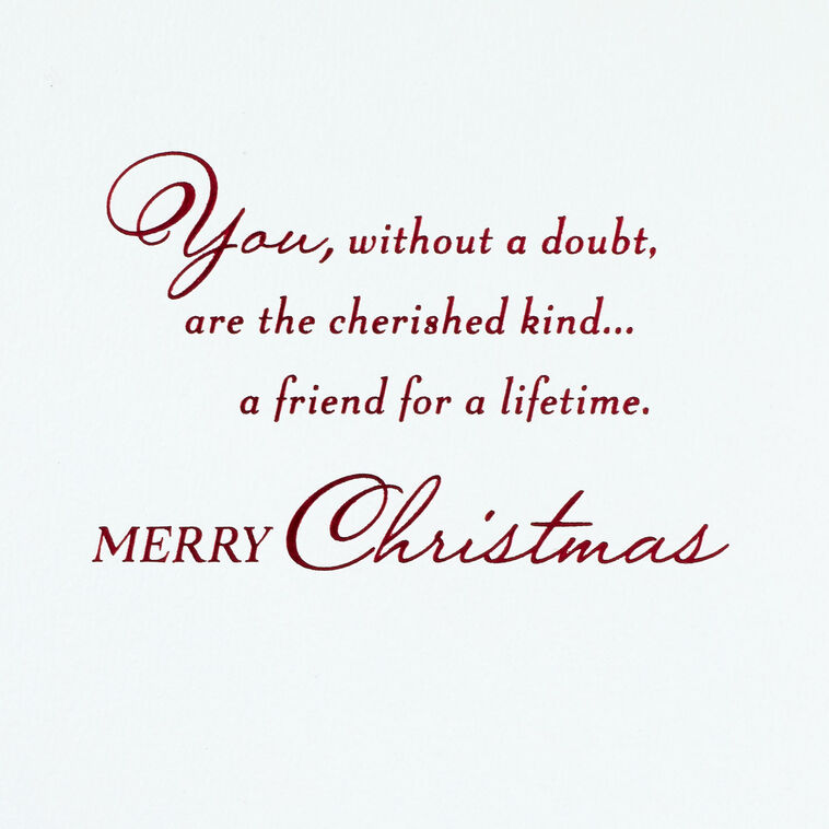 Hallmark You're A Cherished Friend Christmas Card