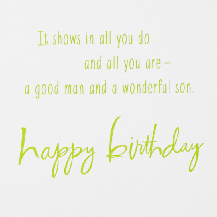 Hallmark You're A Good Man Birthday Card For Son