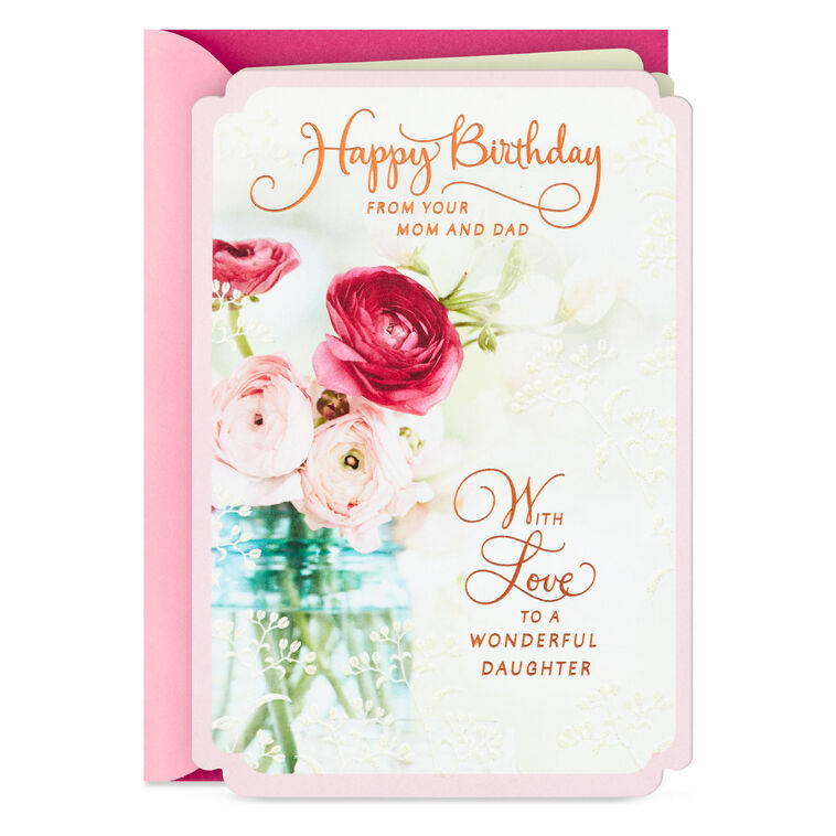 hallmark You're a Wonderful Daughter Birthday Card