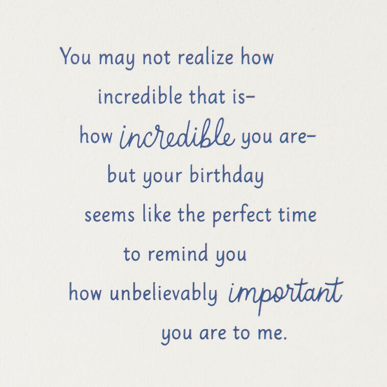Hallmark You're Always There Birthday Card