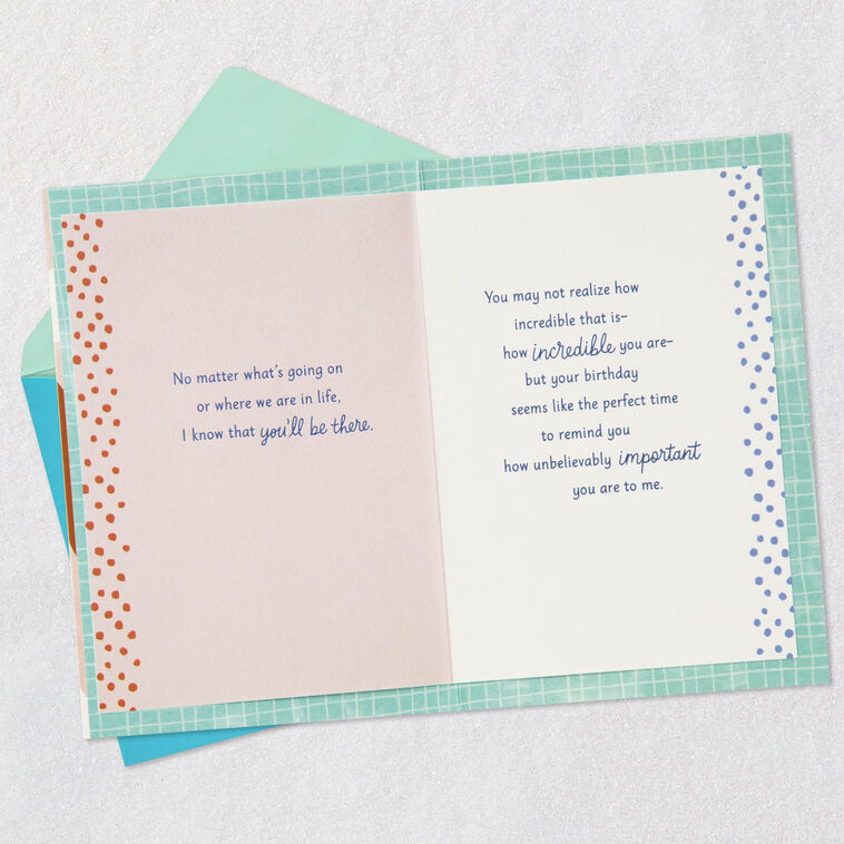 Hallmark You're Always There Birthday Card