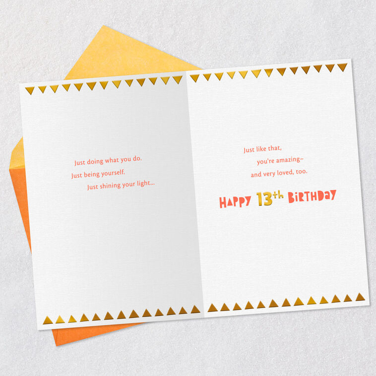 Hallmark You're Amazing 13th Birthday Card