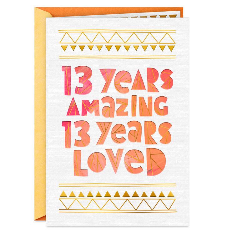hallmark You're Amazing 13th Birthday Card