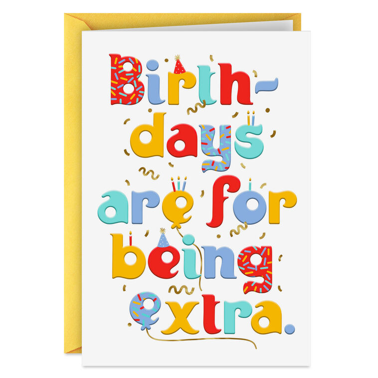 hallmark You're Extra Awesome Birthday Card