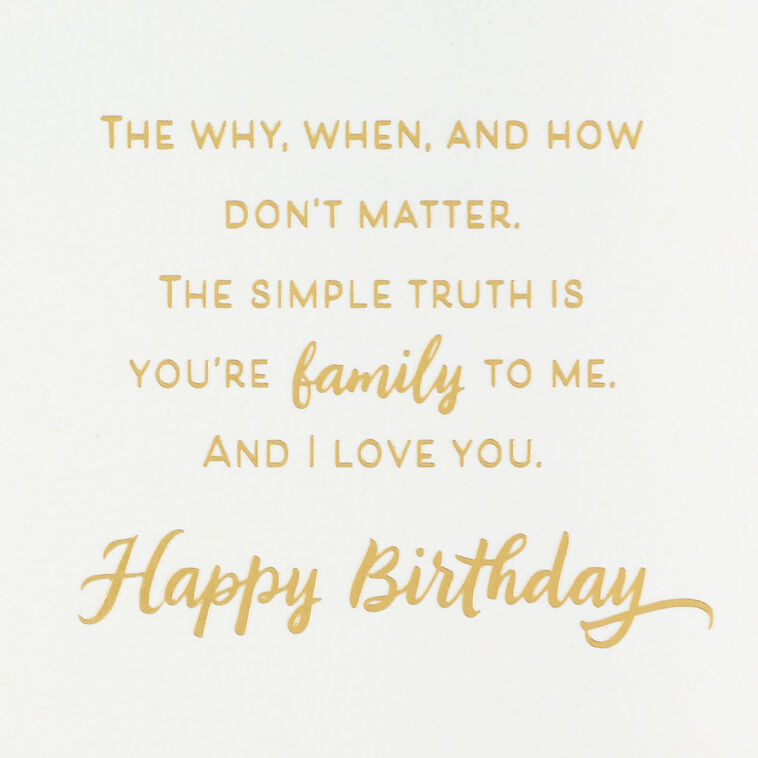 Hallmark You're Family To Me Birthday Card