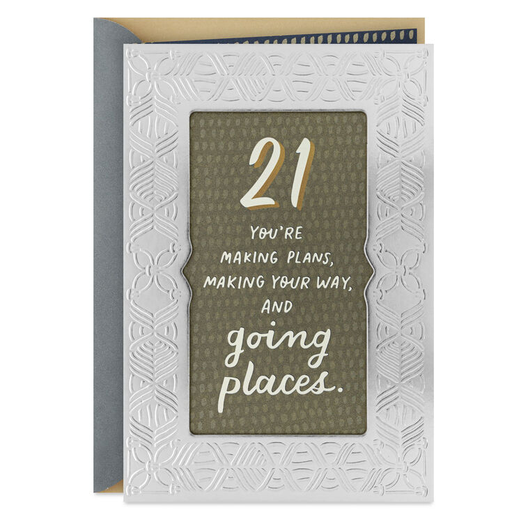 hallmark You’re Going Places 21st Birthday Card