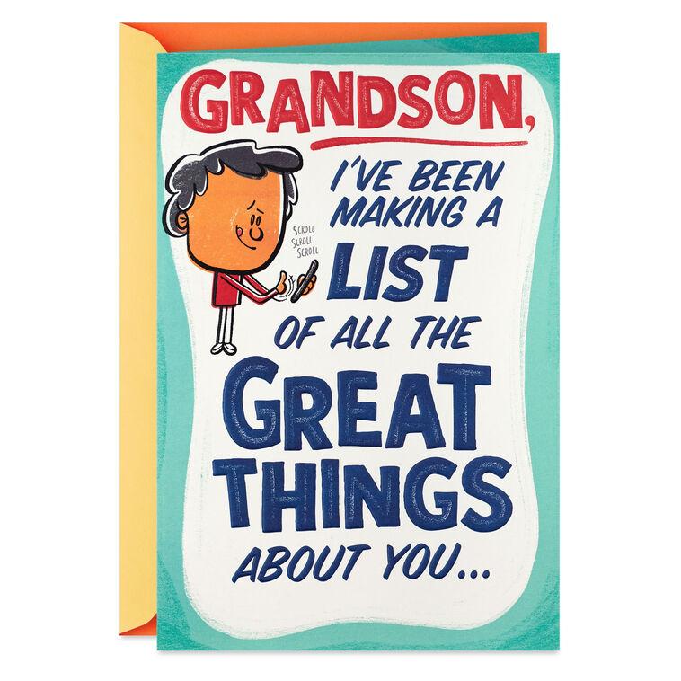 hallmark You're Great Birthday Card for Grandson