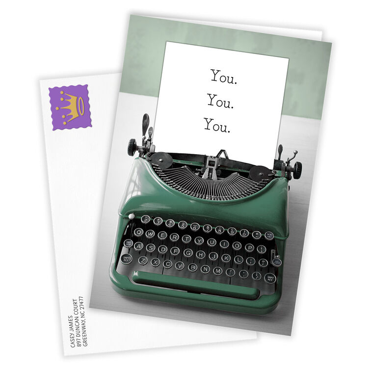 Hallmark You're On My Mind Typewriter Custom Card