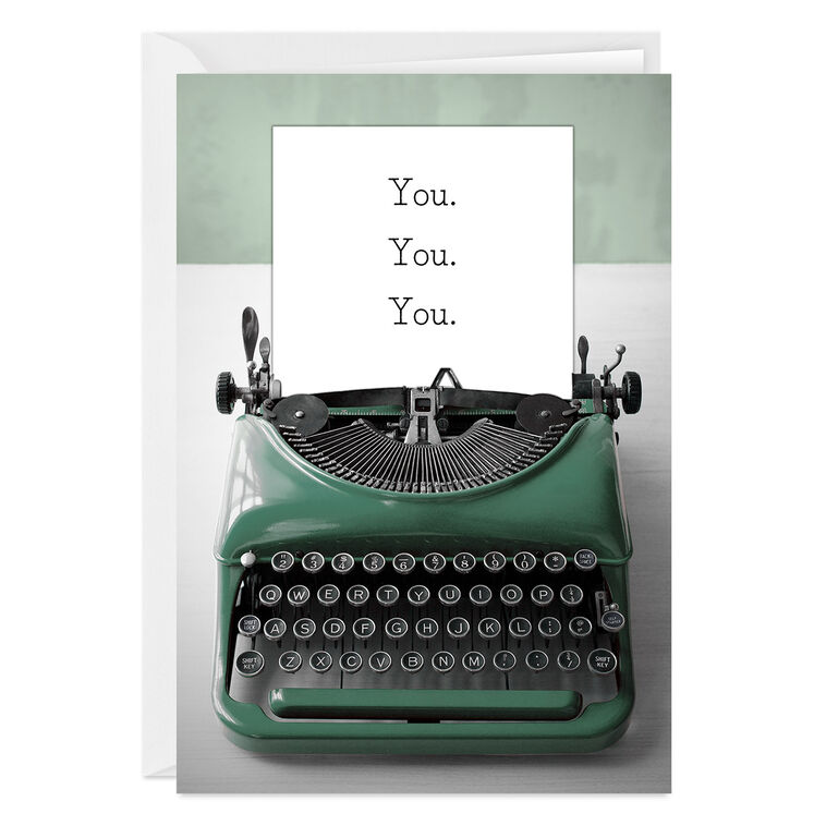 hallmark You're On My Mind Typewriter Custom Card