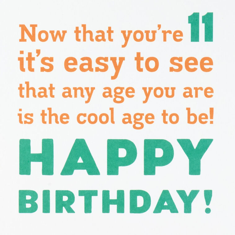 Hallmark You're One Cool Kid 11th Birthday Card