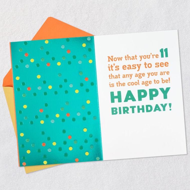Hallmark You're One Cool Kid 11th Birthday Card