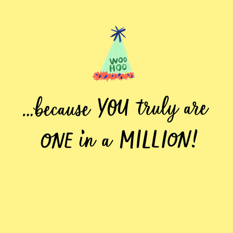 Hallmark You're One In A Million Birthday Card