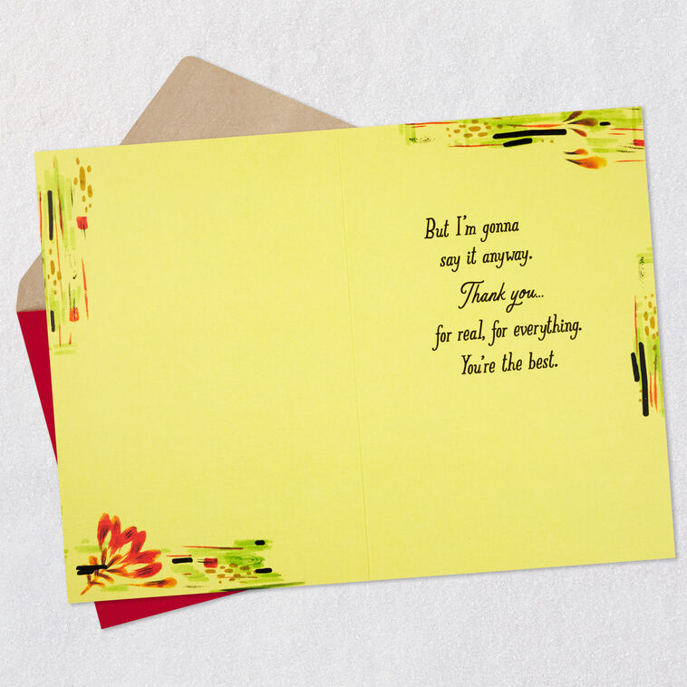 Hallmark You're The Best For Real Thank-You Card