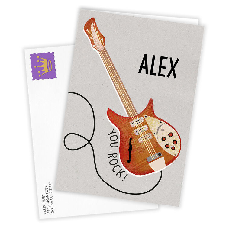 Hallmark You Rock Guitar Custom Encouragement Card