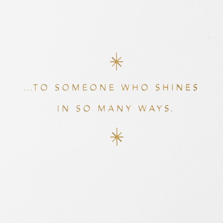 Hallmark You Shine In So Many Ways Birthday Card
