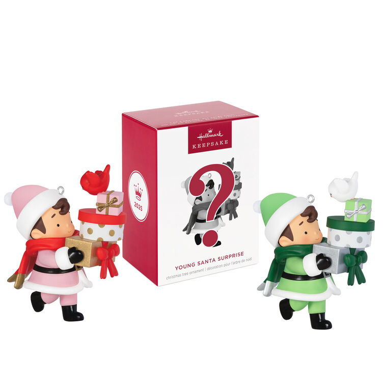 hallmark Young Santa Mystery Ornament