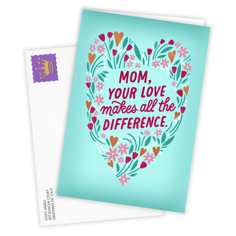 Hallmark Your Love Floral Heart Custom Love Card