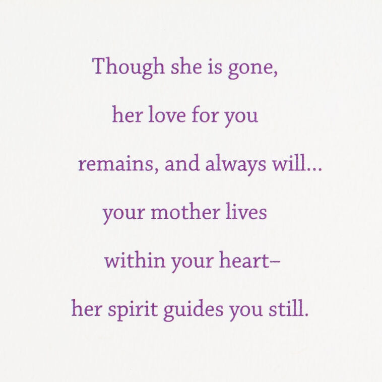 Hallmark Your Mother Lives On In You Sympathy Card