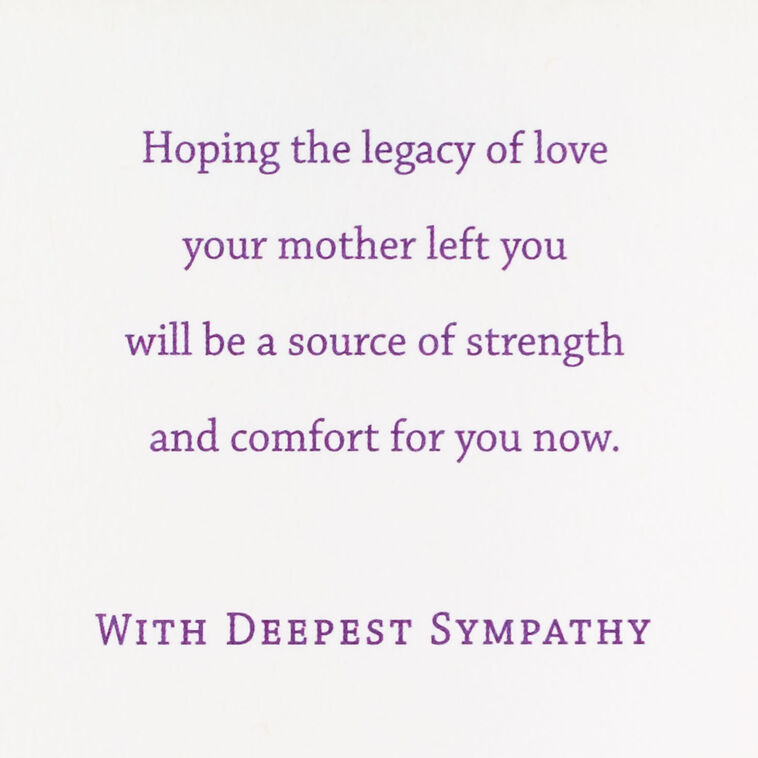 Hallmark Your Mother Lives On In You Sympathy Card