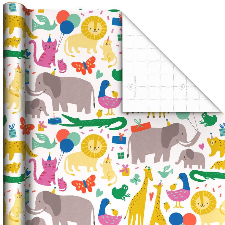 hallmark Zoo Animals Wrapping Paper 20 sq. ft